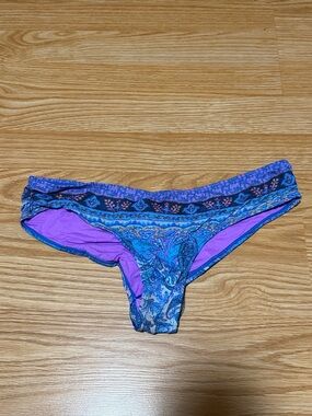 Purple & Blue Paisley Bikini Bottom - Women Swim Bikinis